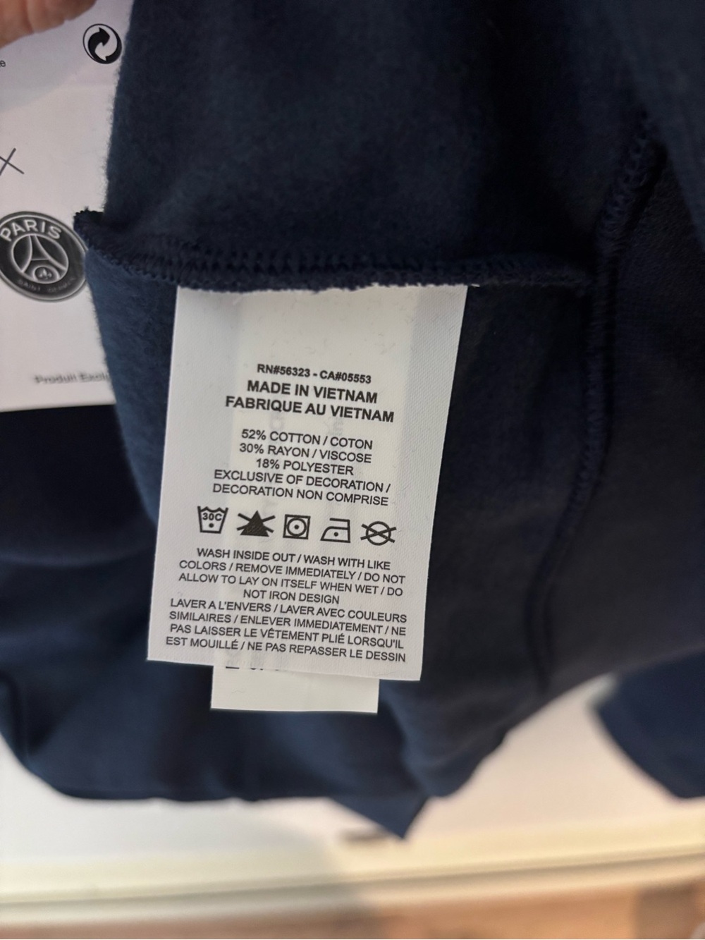 NWT Nike x Paris St. Germain navy blue crewneck sweatshirt medium exclusive PSG - Picture 6 of 7